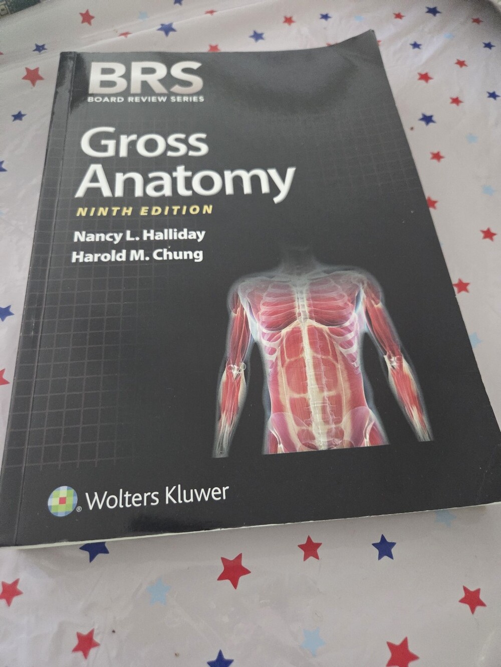 BRS Gross Anatomy Ninth Edition - Black Cover with Red Anatomy Illustration